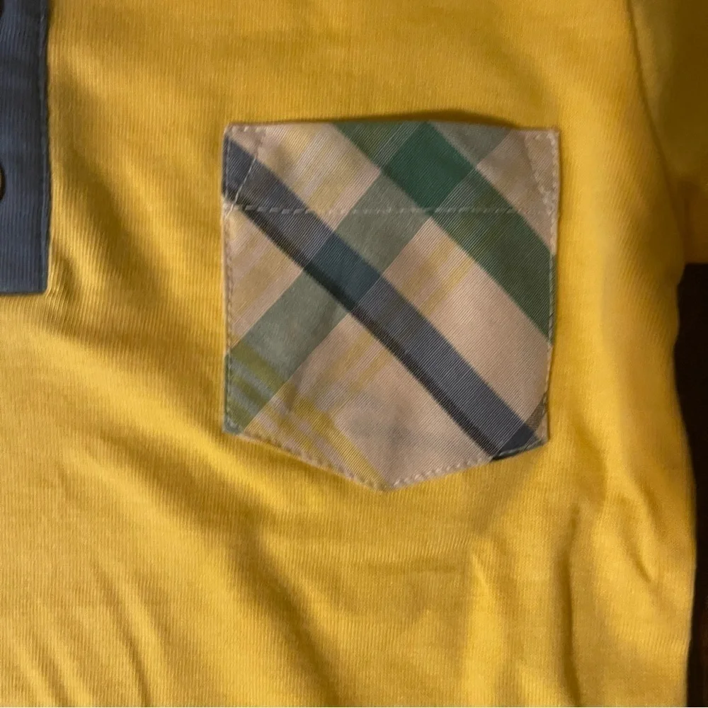 NWOT RuggedButts | Yellow Pocket Henley Tee | 18-24 mo
